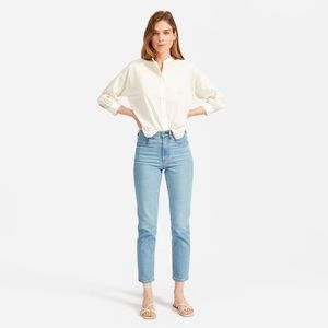 Everlane Collarless Air Shirt (White), Size 2